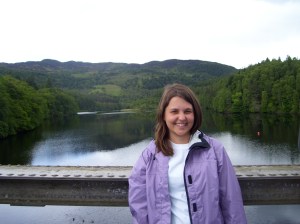 Here I am on a bridge in Pitlochry, Scotland