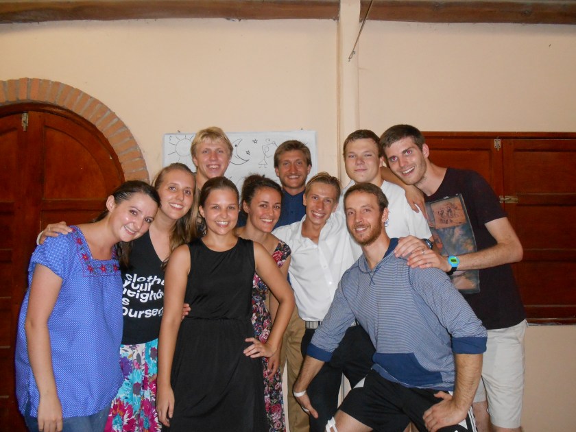 Cassie, Emily, Sarah, Jenny, Joey, Peter (front row) Nathan, Mark, Dylan, Rob (back row)