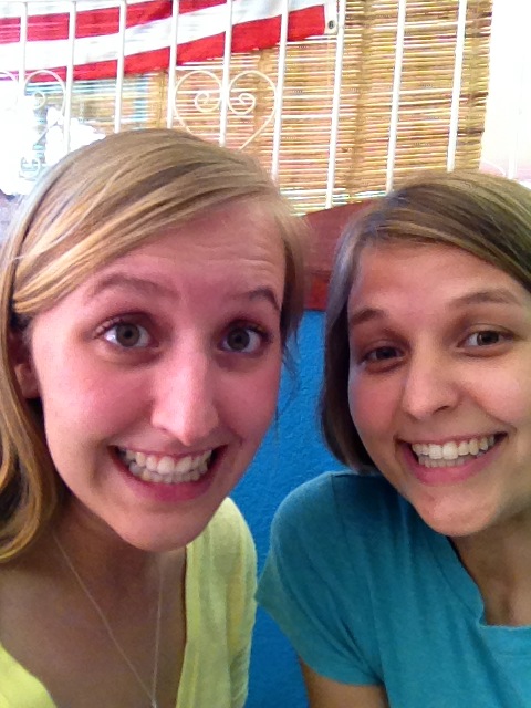 Look, Emily came back! And my hair is short.