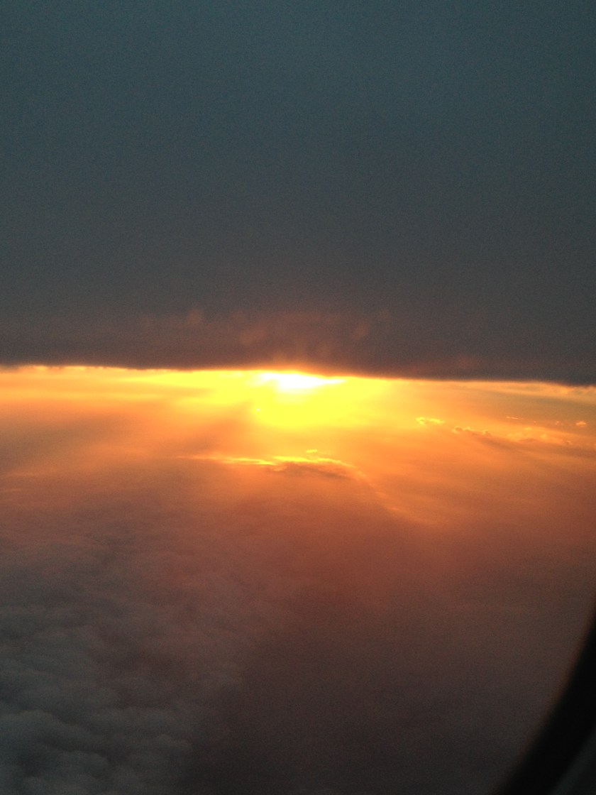 Sunset from the flight to Tulsa